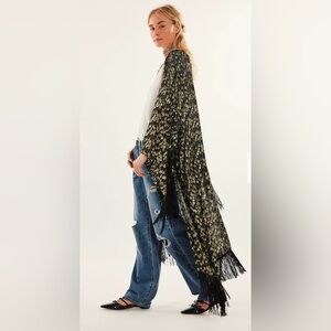 NWOT Free People Mirrorball Fringe Duster. Never worn, but no tag. One size.